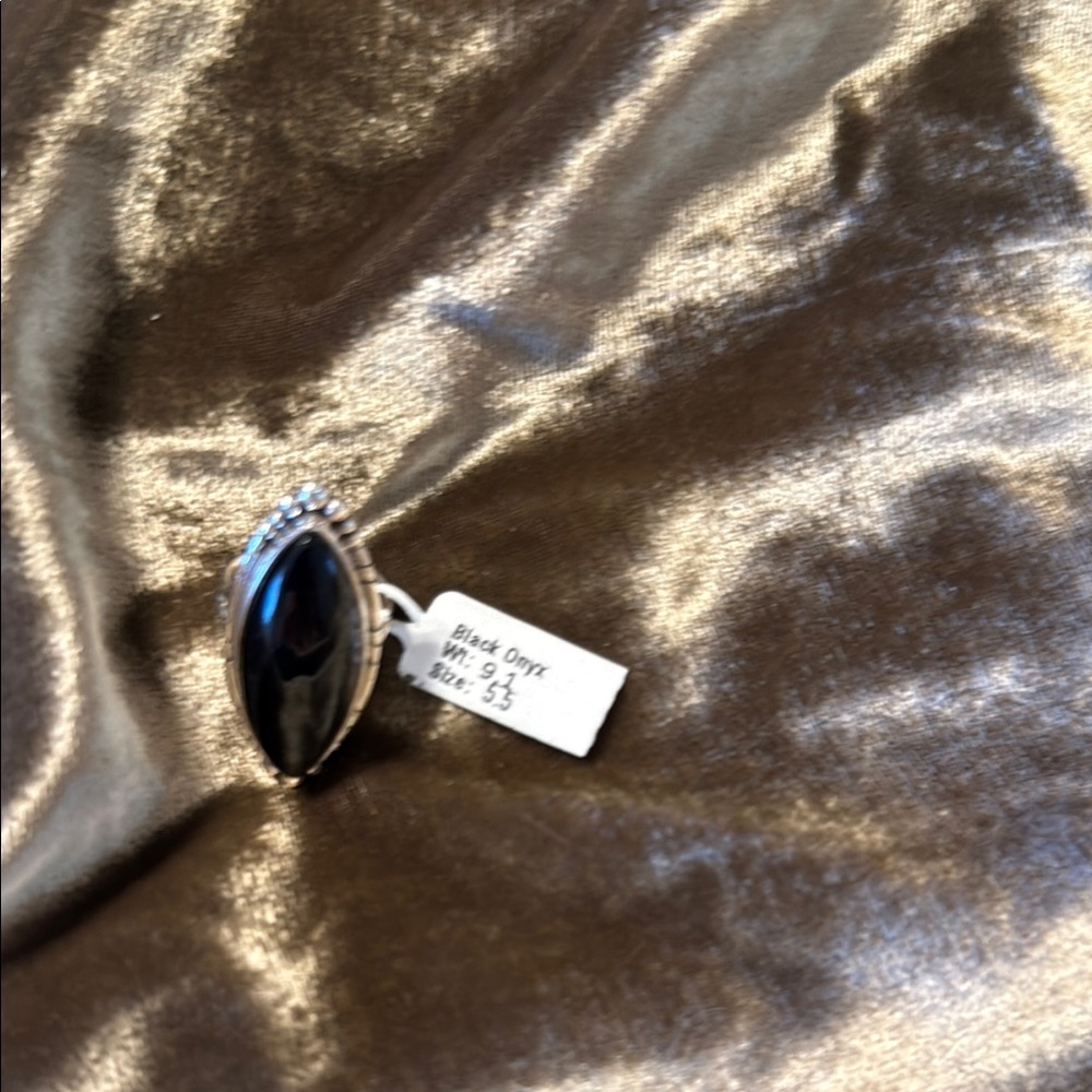 Elegant Black Onyx Sterling Silver Ring